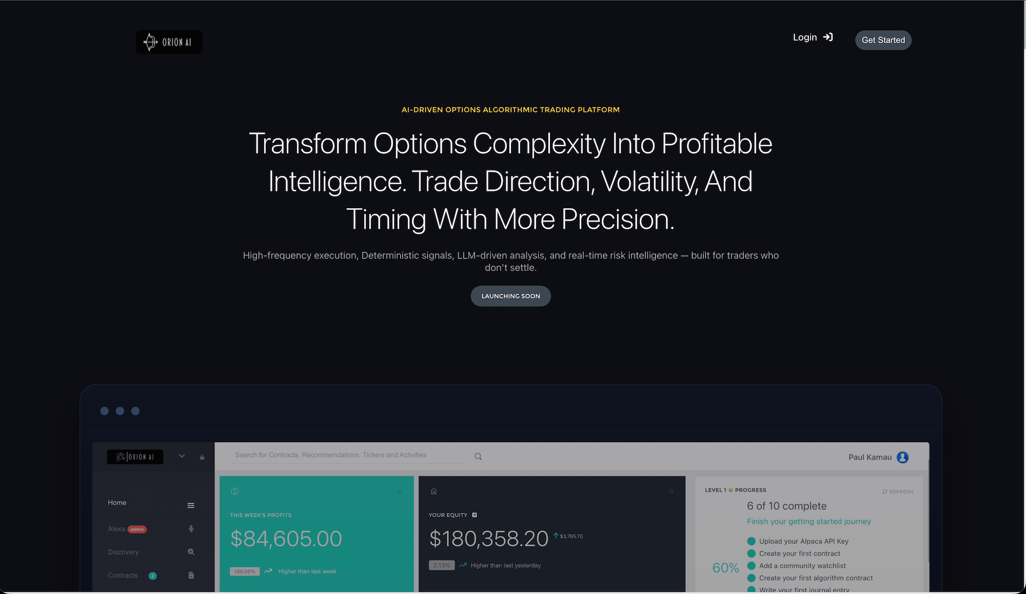 Orion AI | Experience the future of Algorithmic Trading